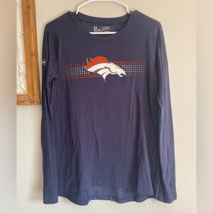 Under Armour NFL Combine Authentic Heat Gear adult Sz Small Denver Broncos Shirt